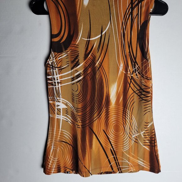 Sere Nade Orange Boho Abstract Sleeveless Top Sz Small - Picture 3 of 3
